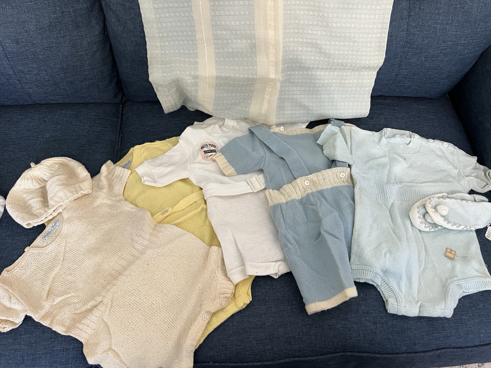Lot Of 6 Vintage Baby Clothes Outfits Golden Gate Knitting Still with Tags