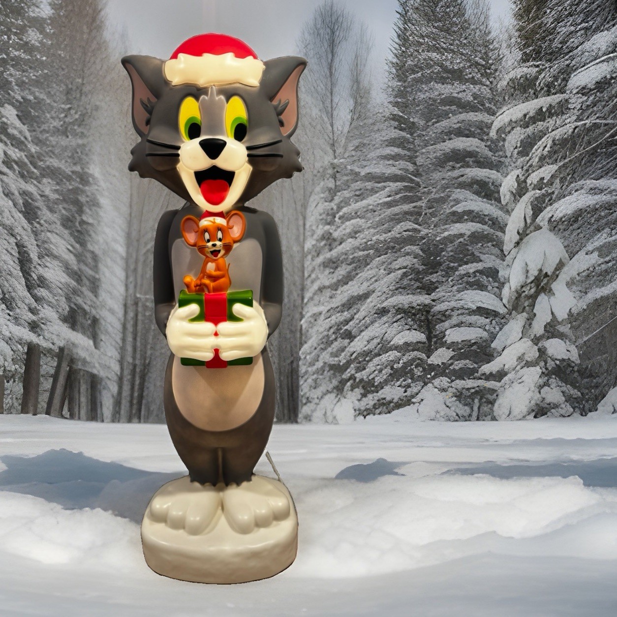 32” Outdoor Decoration Tom with Jerry Christmas Holiday Blow Mold Brand New 2026