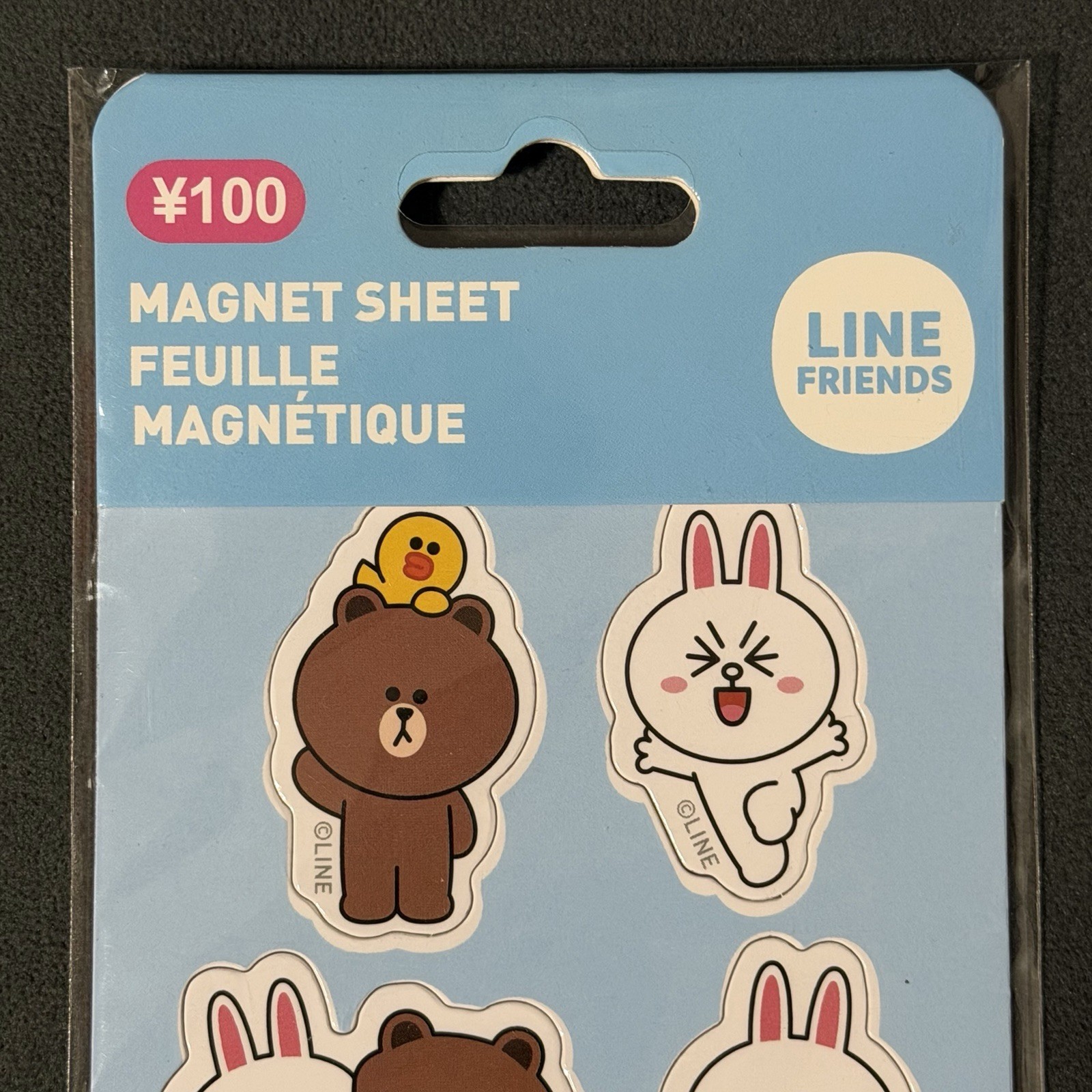 Kawaii Line Friends 6 PC Die Cut Magnet Sheet 