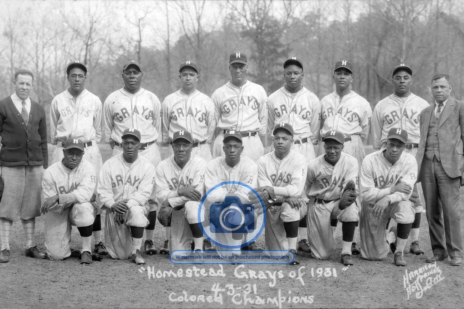 HOMESTEAD GRAYS 1931 NEGRO LEAGUE BASEBALL PLAYERS CHAMPIONS 4X6 PHOTO POSTCARD