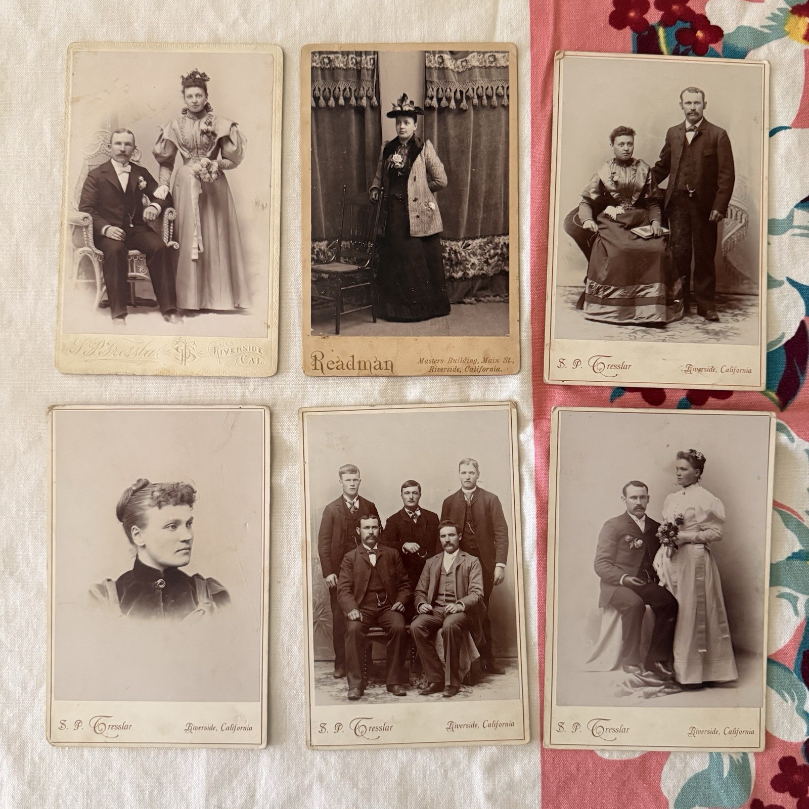Antique Cabinet Card Photo Lot Riverside California Swedish Pioneer Cornelius