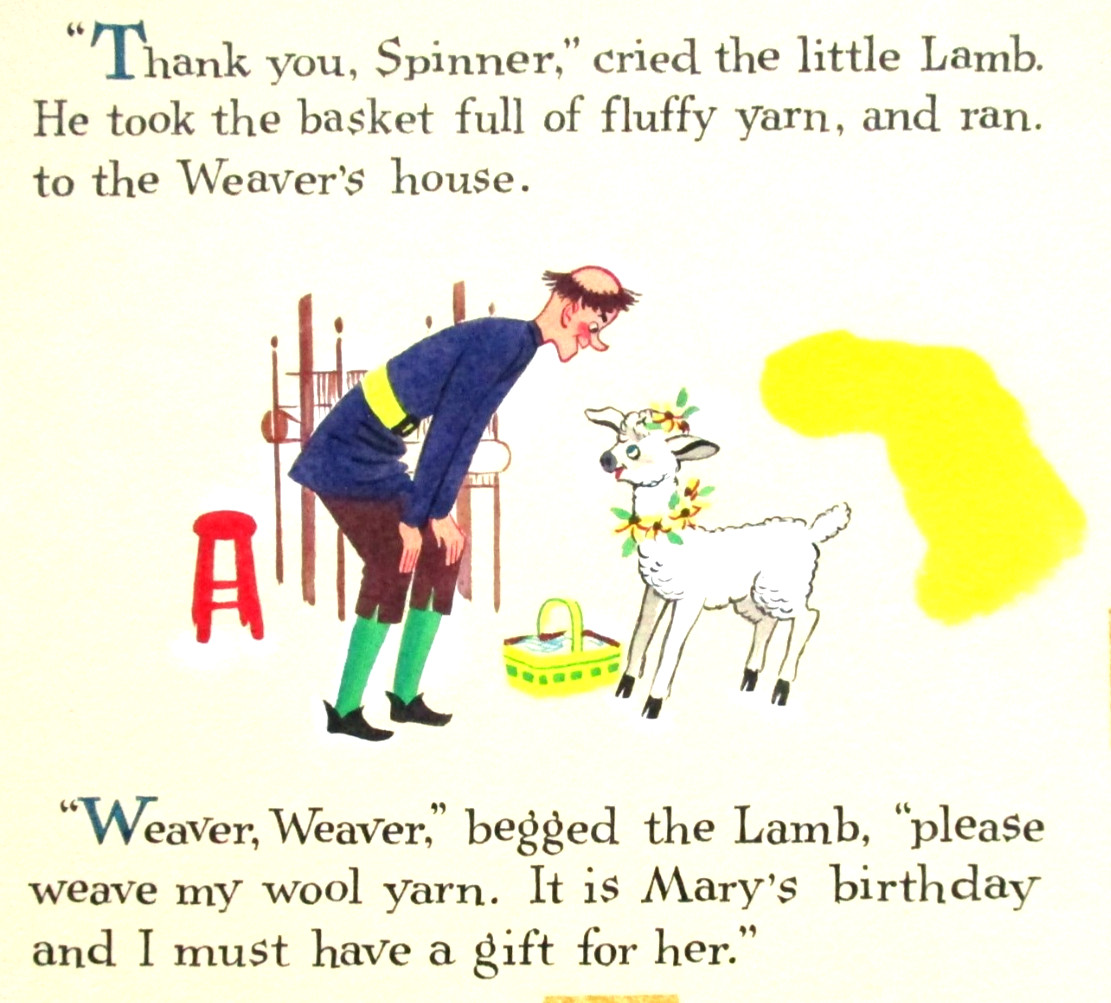 1968 MARY\'S LITTLE LAMB DOLLIE TINGLE  ORIGINAL drawing art BOOK PAINTING kids