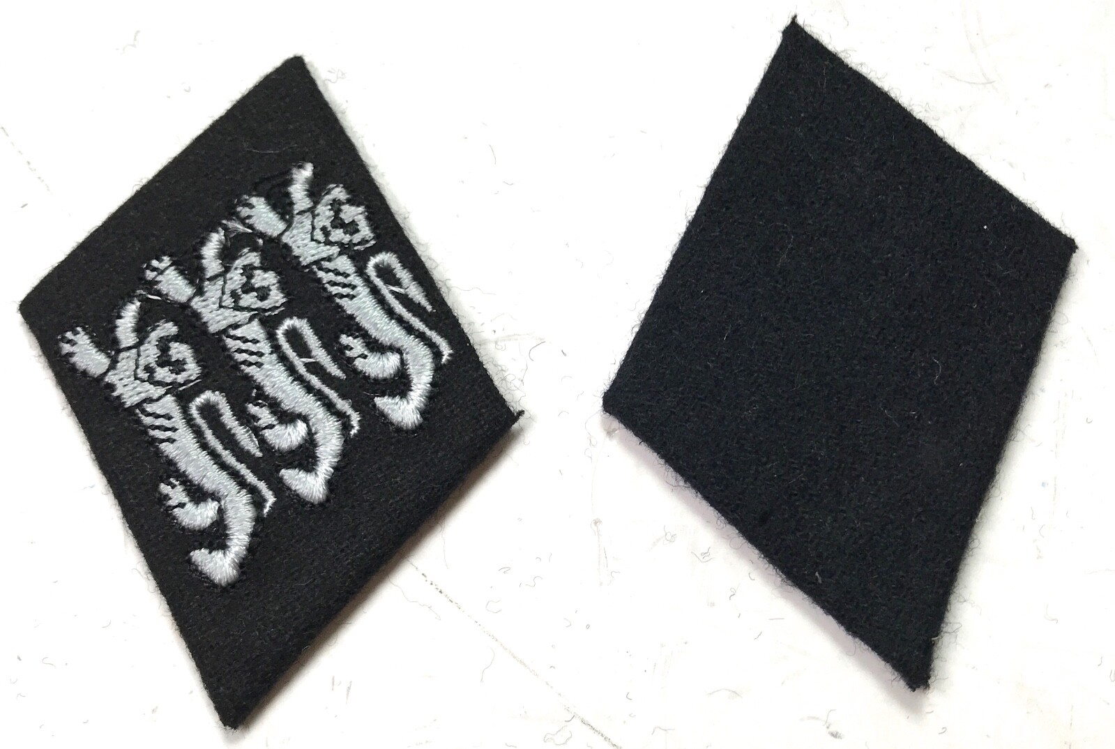 WWII GERMAN WAFFEN ENLISTED 3 Lions Britisches Freikorps COLLAR RANK TABS-