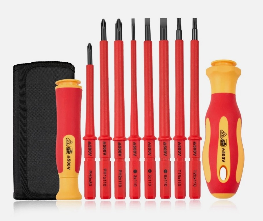 Insulated Screwdriver Set Magnetic Torx & Phillips Tips Electrician Repair Tool