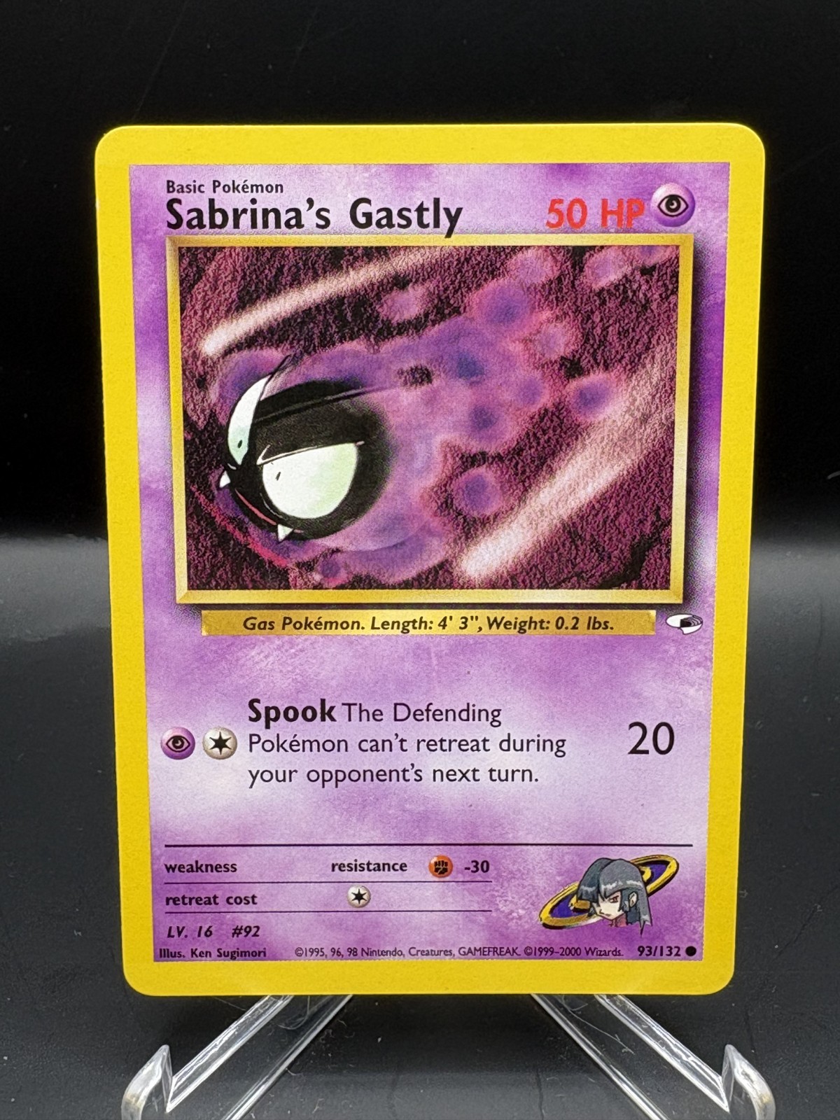 Pokemon - 93/132 - Sabrina\'s Gastly - Unlimited - Gym Heroes LP