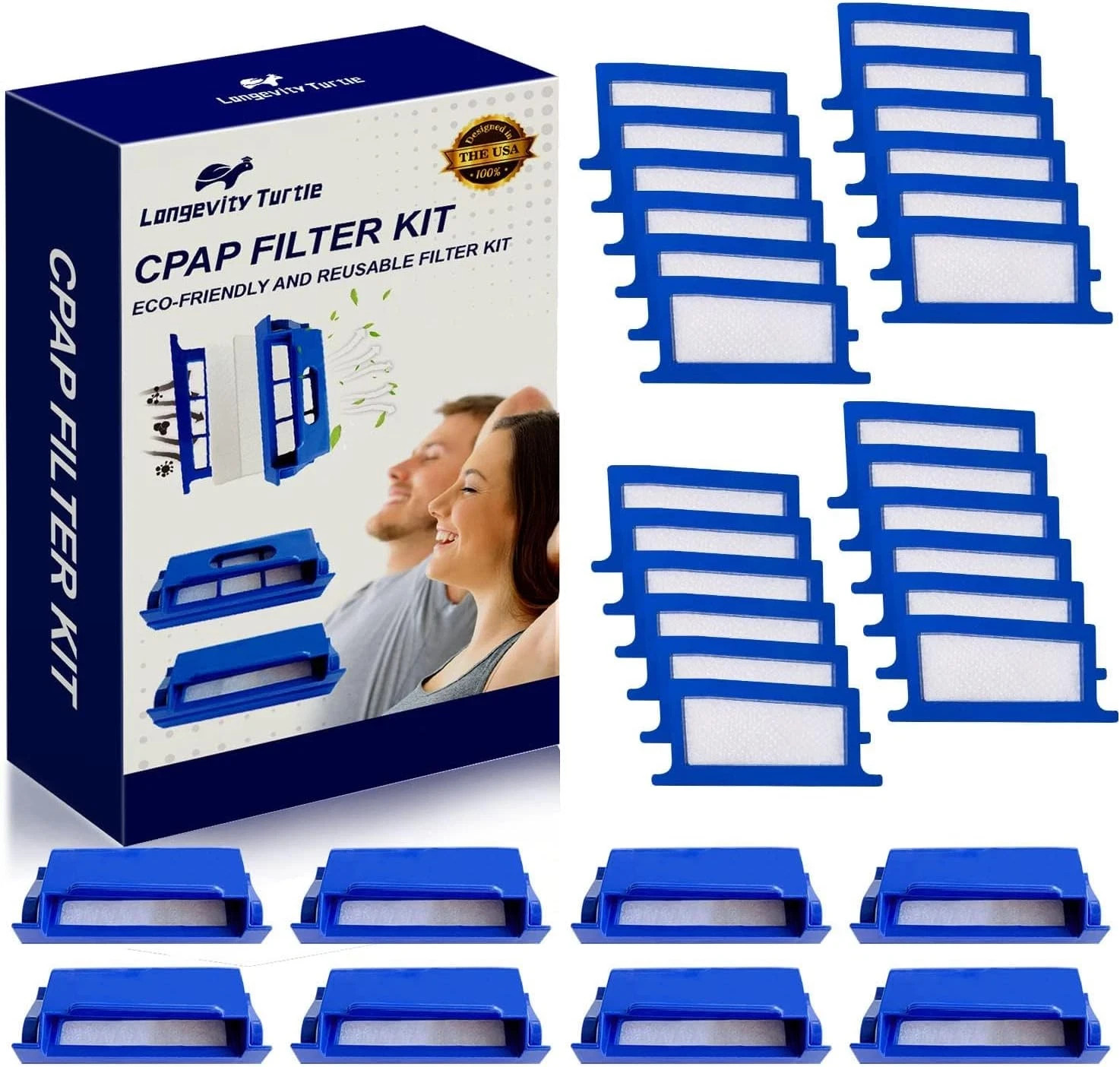 32 Pcs CPAP Filter Kit for Philips DreamStation 1 Includes 8 Pollen & 24 Ultra-F
