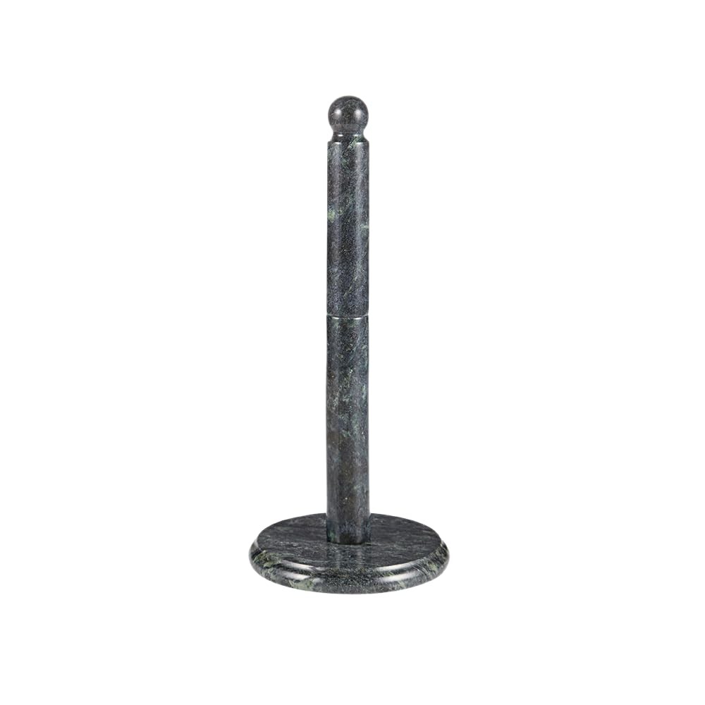 JEmarble Two-Piece Rod Paper Holder,12-Inch, Marble, Green