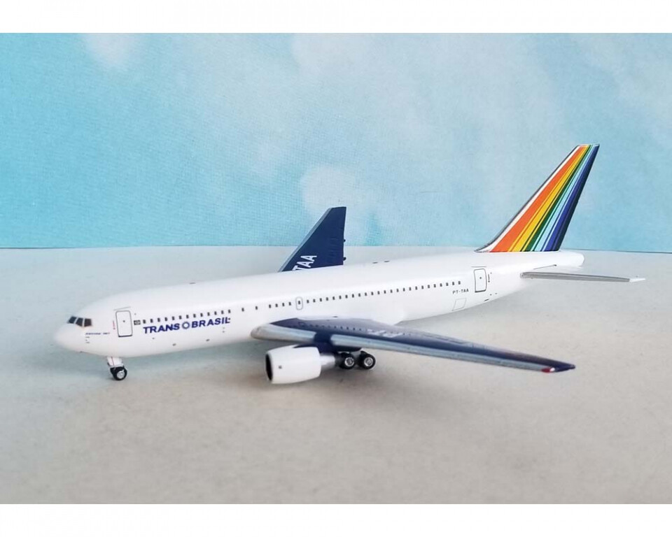 Aeroclassics AC411374 Trans Brasil Boeing 767-200 PT-TAA Diecast 1/400 Jet Model
