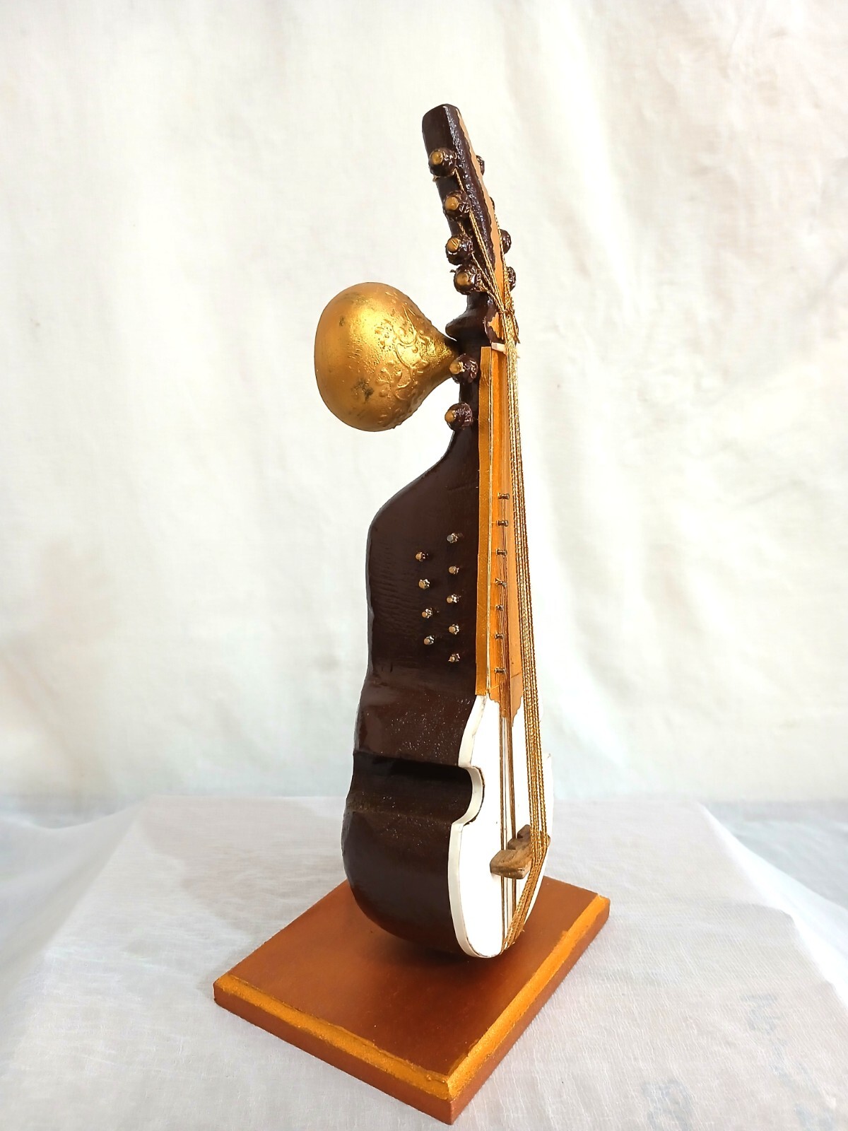 Wooden Decorative Sarod Musical instrument Miniature showpiece for home décor