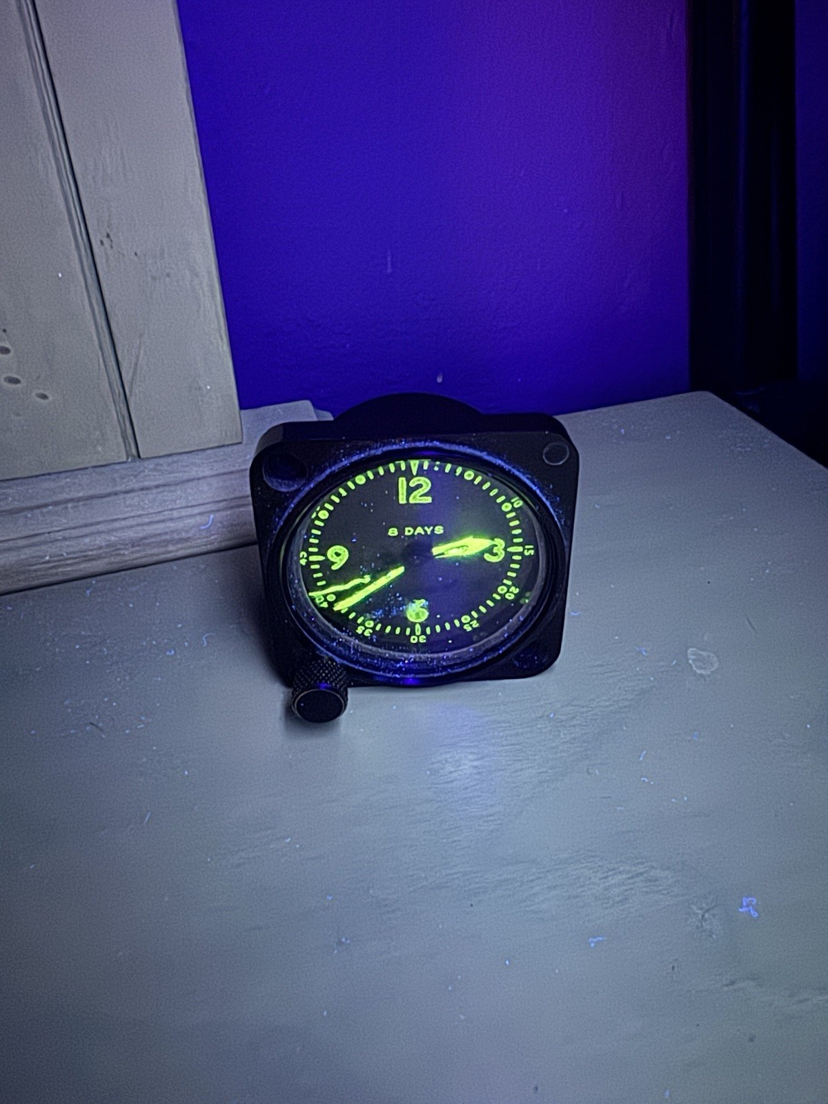Waltham Mechanical Aircraft Clock A-13A-1 Vintage Antique