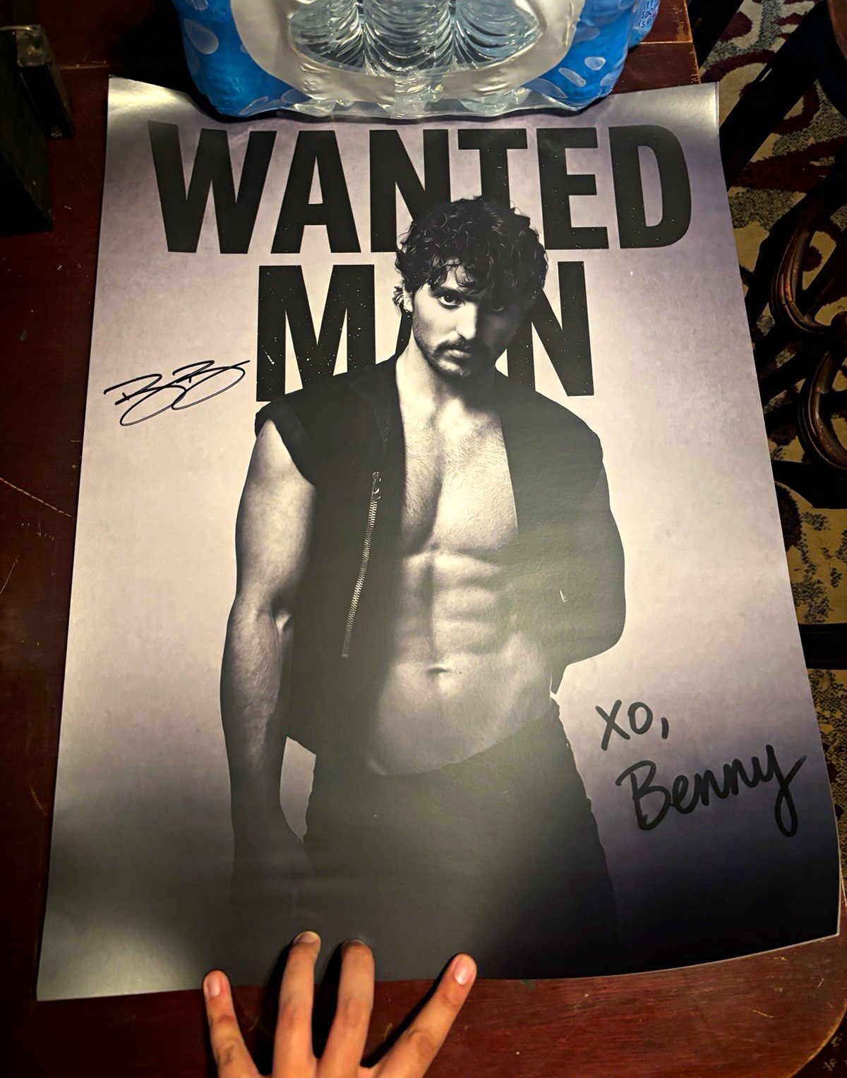 Benson Boone Signed Poster Wanted Man Tour Exclusive w/ Confetti