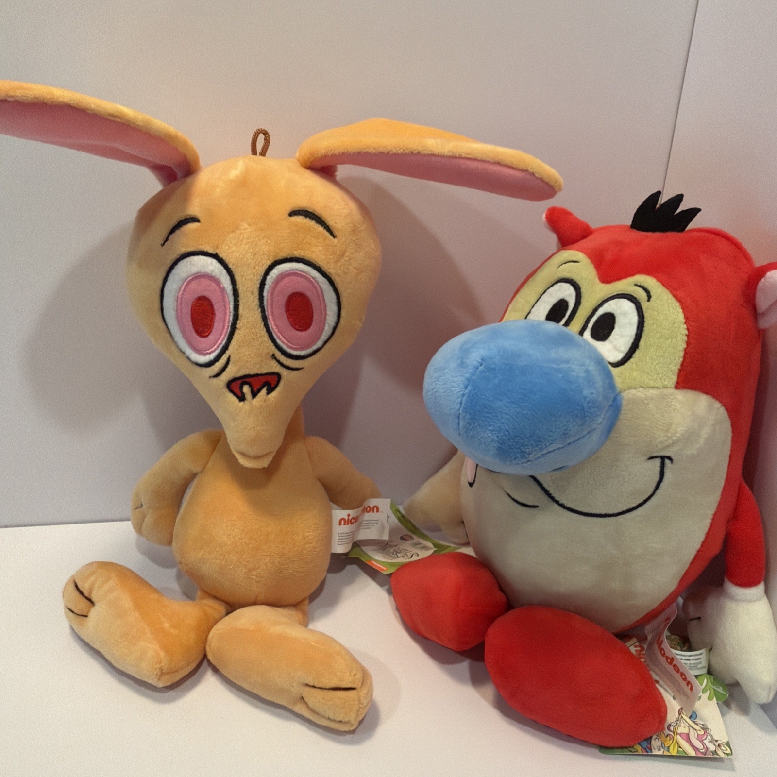 Ren and Stimpy Plush Set Of 2 Viacom 2018 Nickelodeon NEW W/Tags