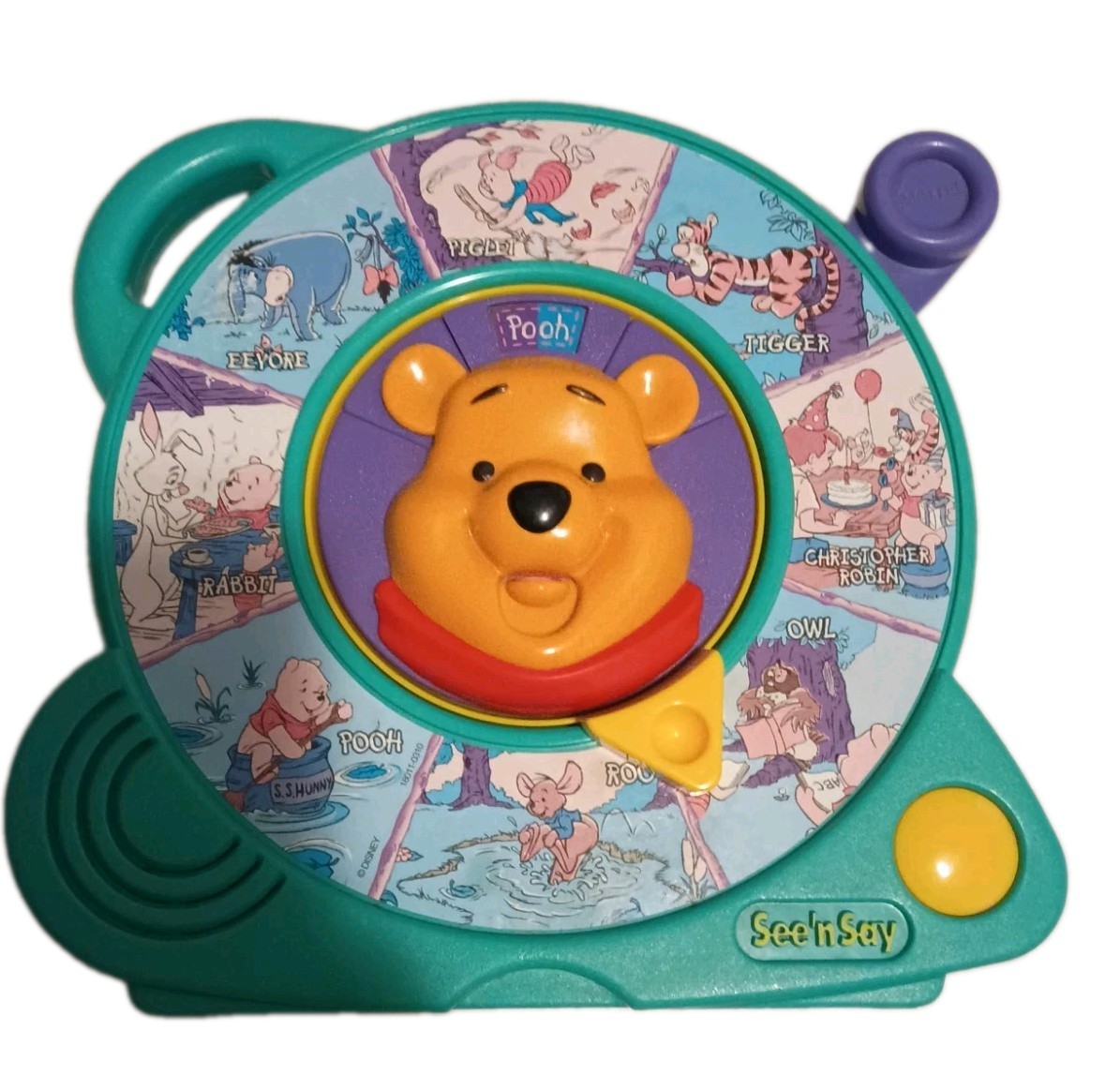VTG Mattel Disney Winnie the Pooh 1997 See ‘n Say Baby Toddler Toy WORKS 