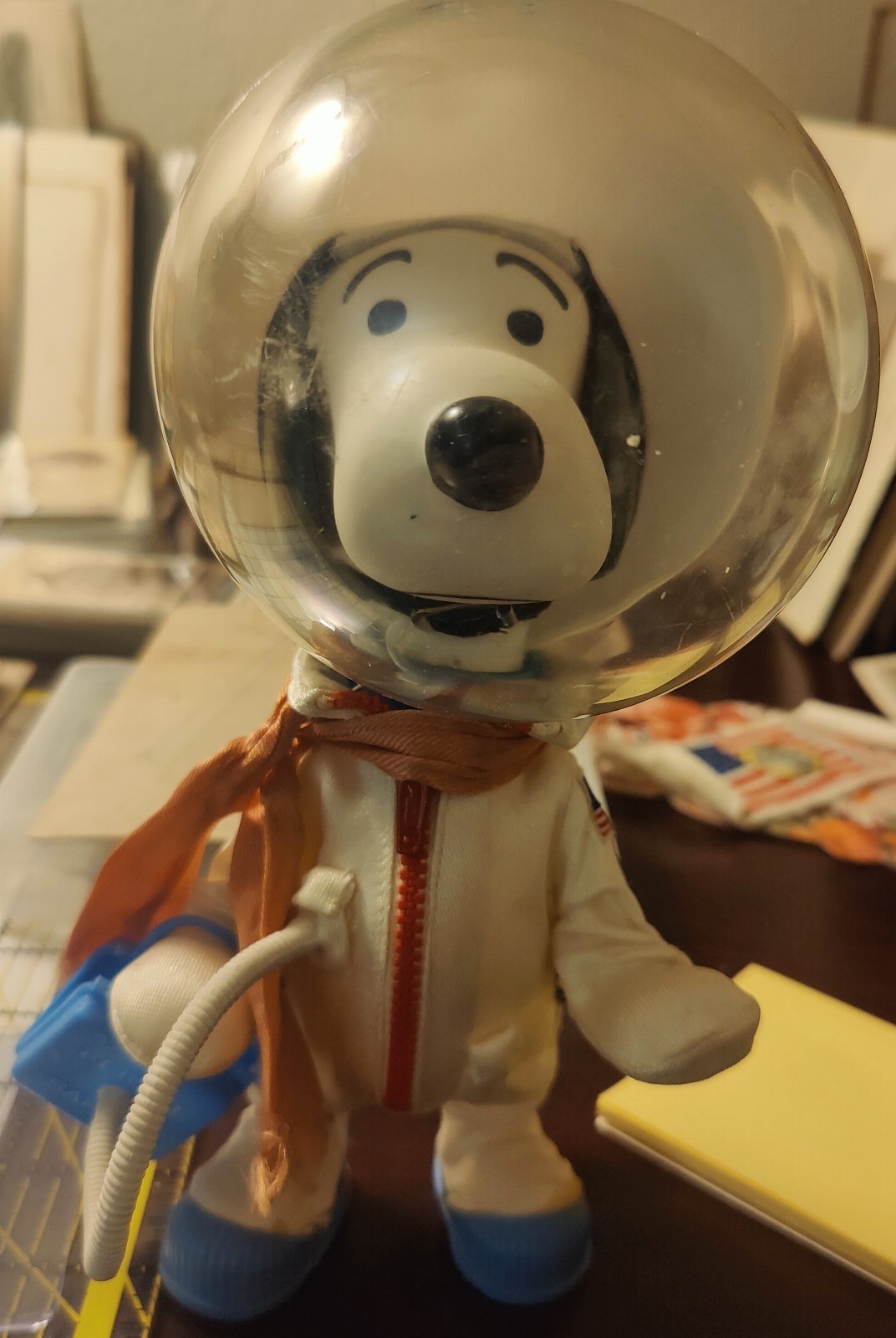 Vintage 1969 Determined Productions Snoopy Astronaut Doll Clear Bubble Helmet