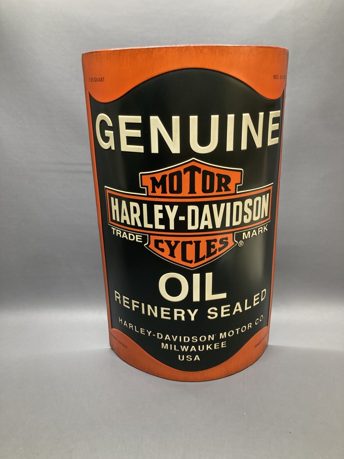 Harley Davidson Oil Can 3D Metal Wall Sign 22 Inch Roadhouse New in Box