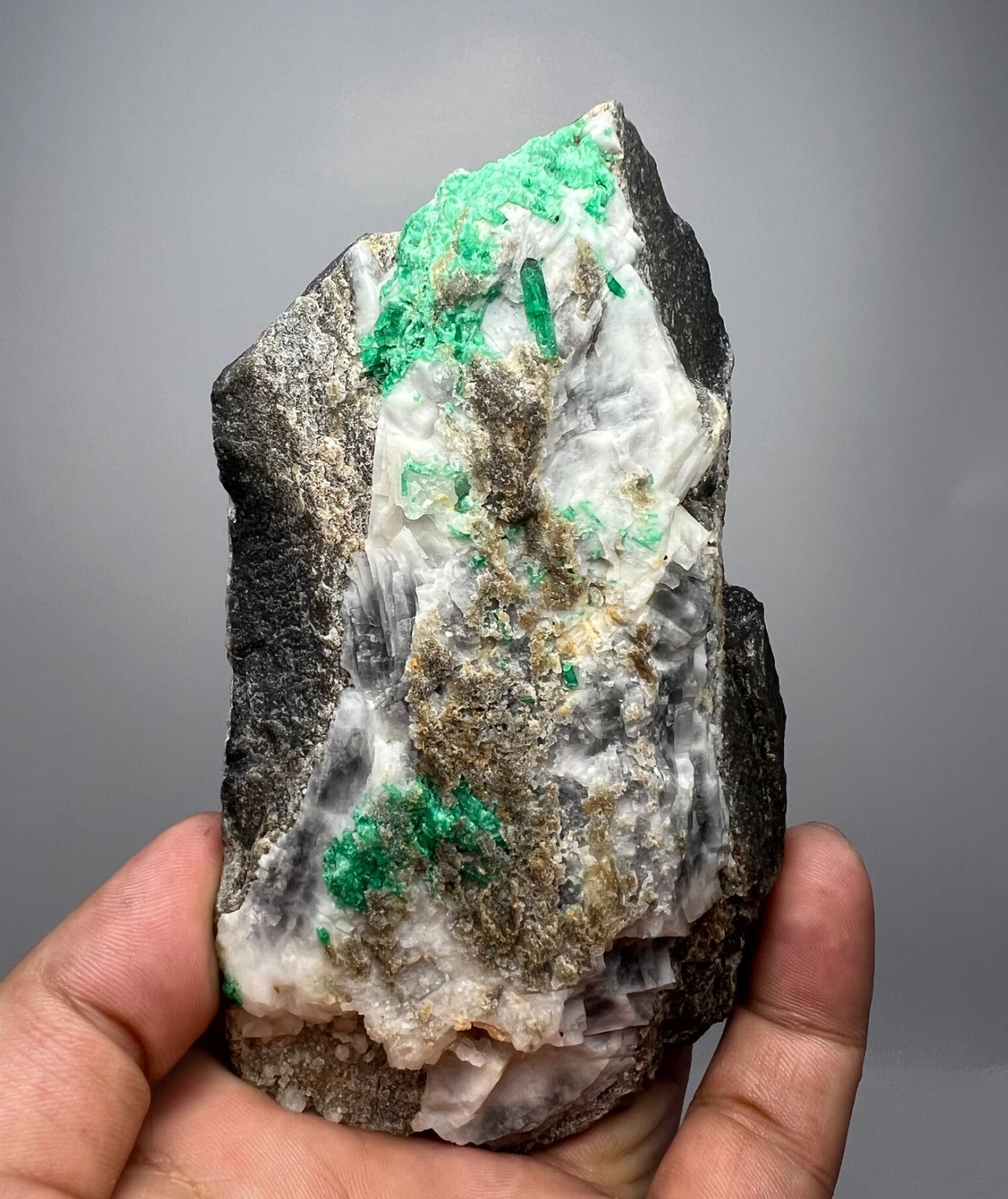 Emerald Crystals On Matrix from Panjshir Afghanistan_480 Gm