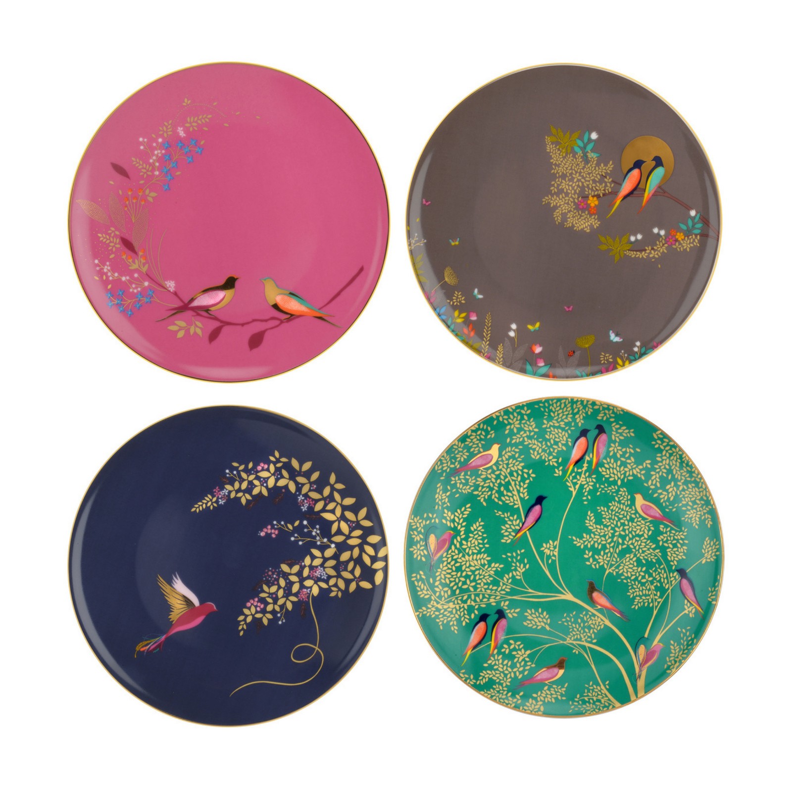 Portmeirion Sara Miller Chelsea Cake Plates Set of 4 - 8