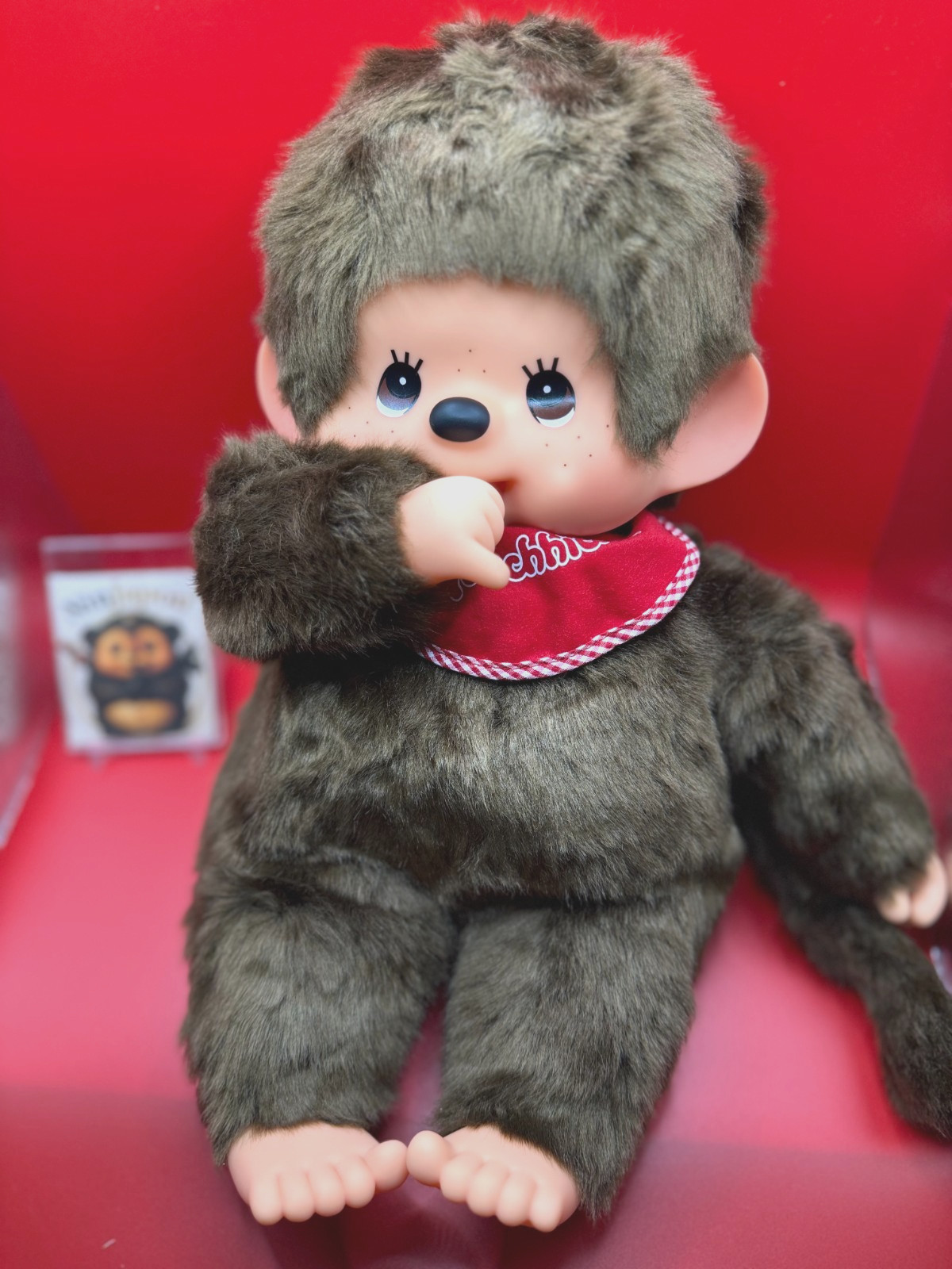 Monchhichi Boy Plush Premium Standard L Size 17.7in Brown Sekiguchi in stock