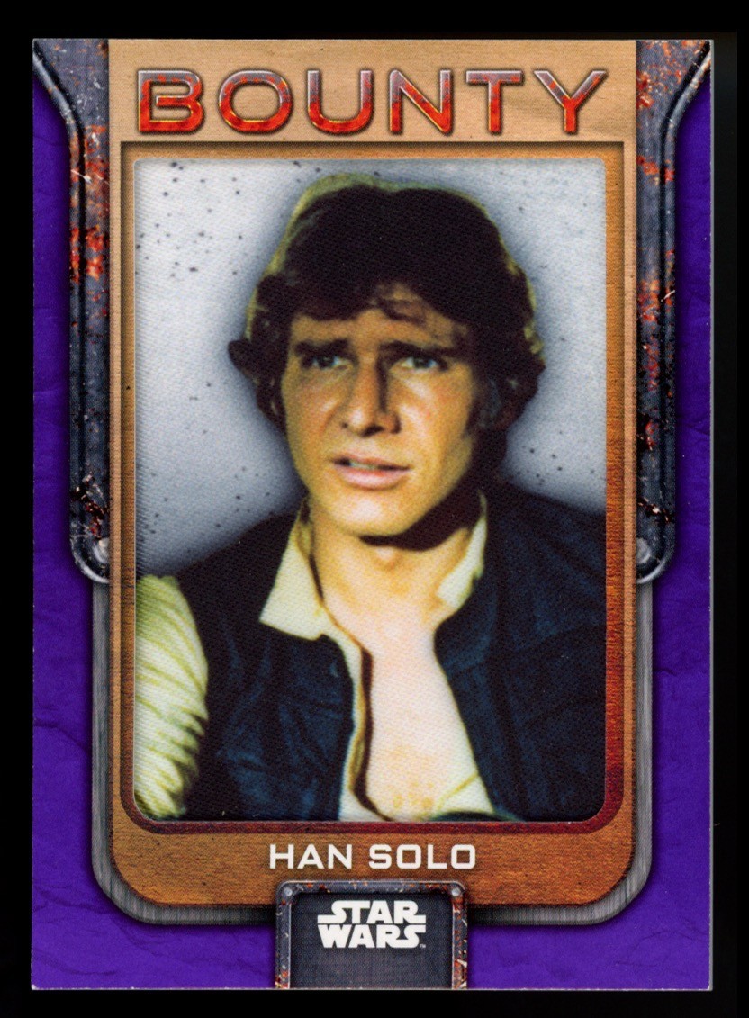 2021 Topps Star Wars Bounty Hunters - Han Solo Patch Relic 41/50 Purple - #PB-HS