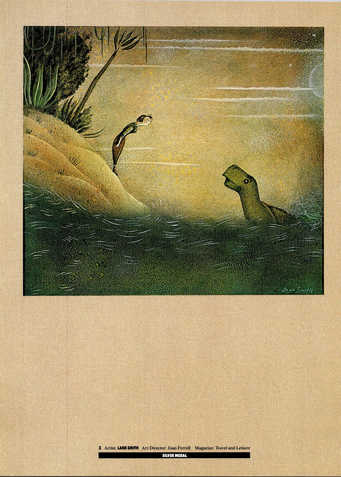 Lane Smith - Small Human Figure 1987 Art Print A22