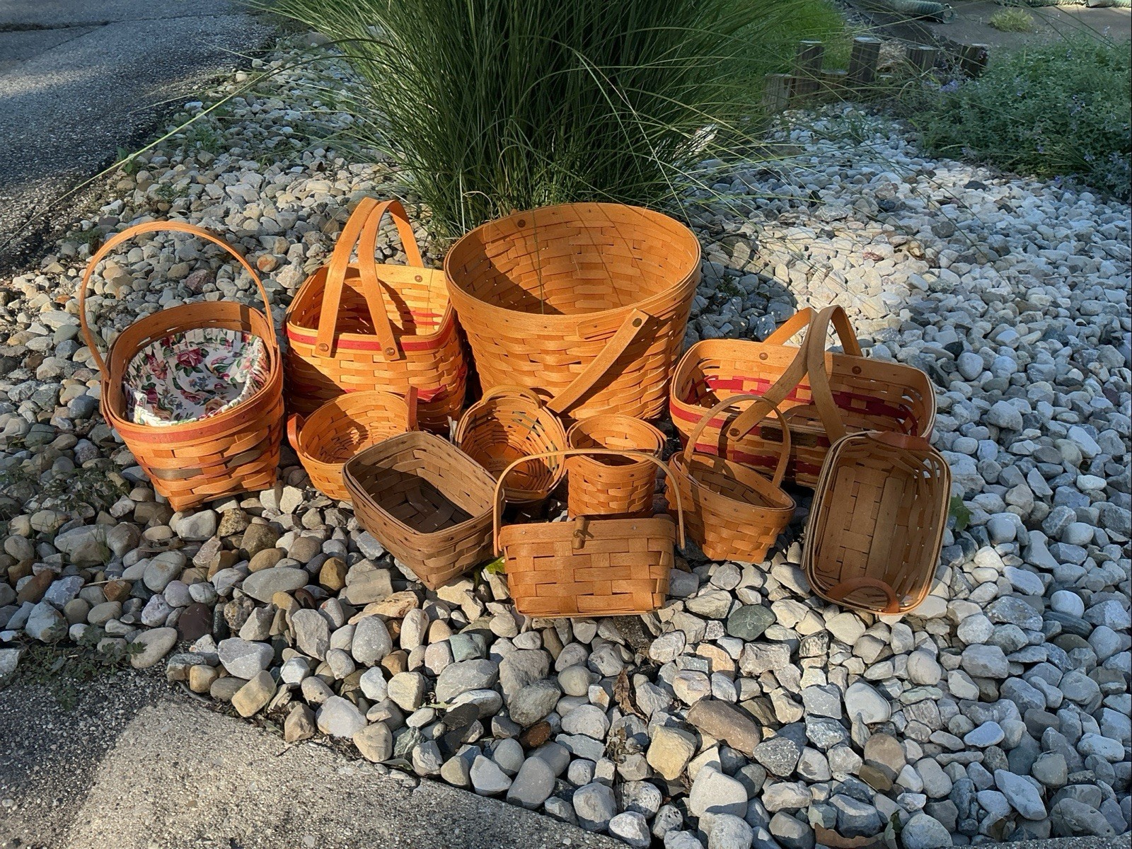 Mixed Lot Of 11 Longaberger Baskets Most Without Liners 1980s-2000s