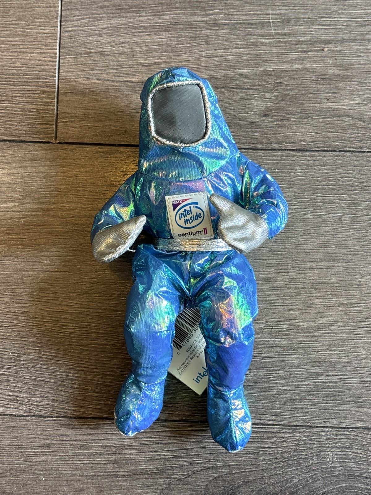 VTG Intel Bunny People Pentium II Iridescent Blue Bean 8 Plush 90s 1997 w/ Tag