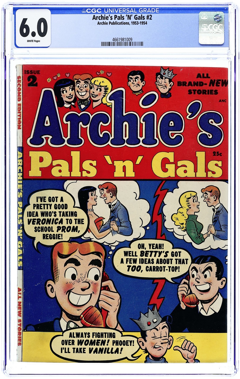 Archie's Pals 'n' Gals #2 CGC 6.0 1954 4661981009