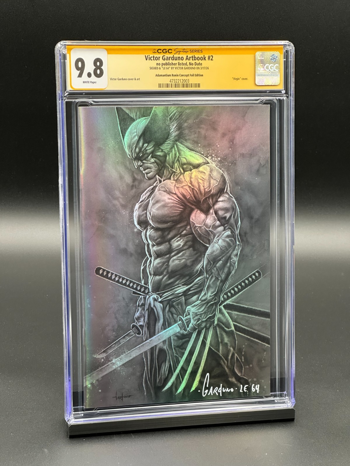 Victor Garduno Artbook #2 CGC 9.8 SS - Wolverine Adamantium Ronin FOIL - LTD 300