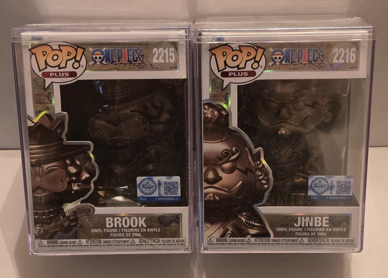 Funko - Bronze One Piece ,Brook #2215 & Jinbe #2216 Sealed Set
