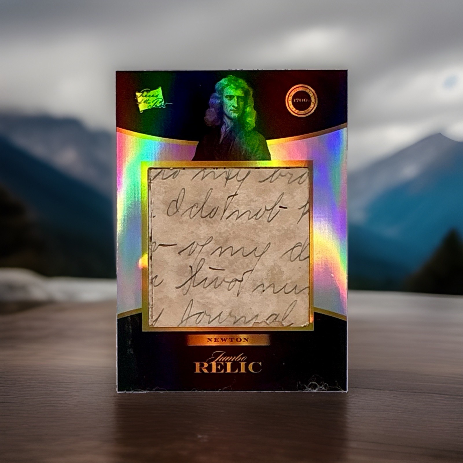 2024 Pieces Of The Past 1700s Edition Isaac Newton Handwritten Jumbo Relic