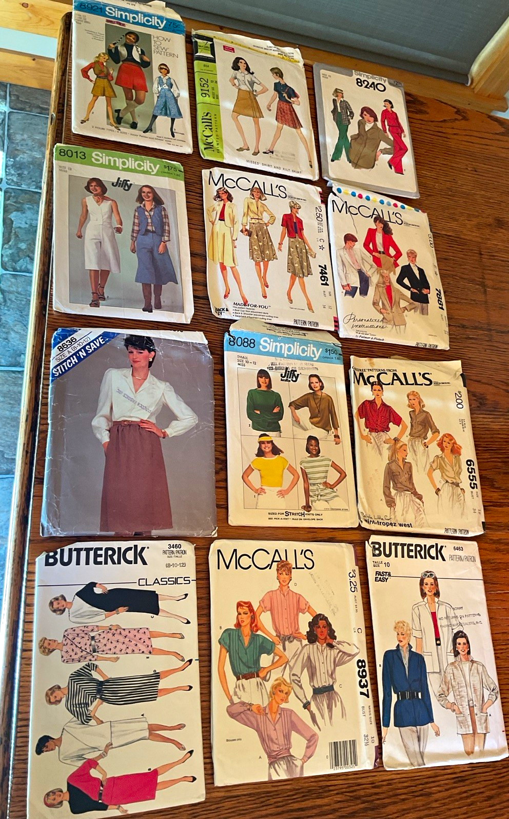 Vintage Women’s Sewing Pattern Lot of 12 various style including culottes/gaucho