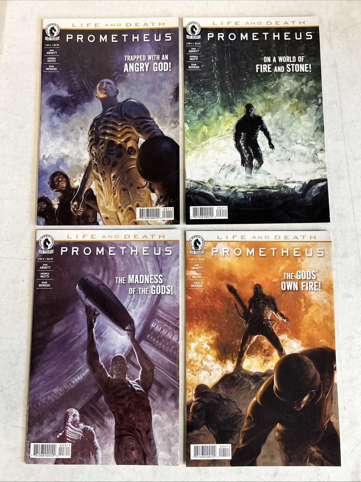 Prometheus Life and Death #1-4 Complete Series 1 2 3 4 (Dark Horse Comics 2016)