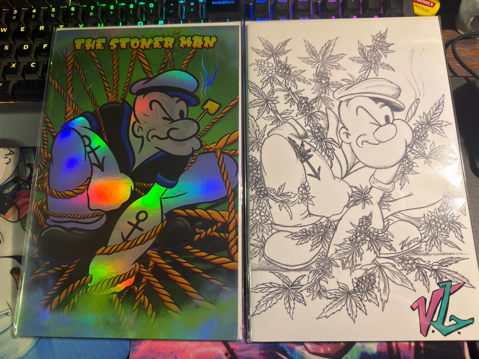 2-The Stoner Man Popeye B&W and Exclusive Comics