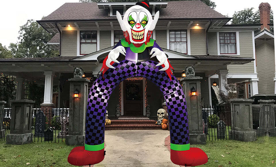 9FT HALLOWEEN LED INFLATABLE CLOWN ARCHWAY