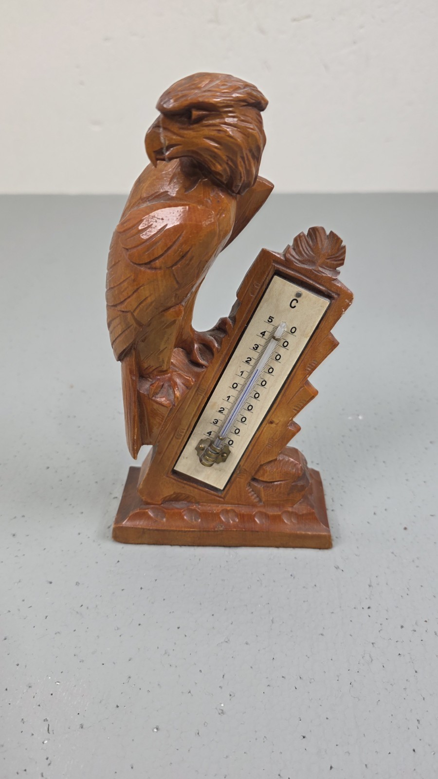 Vintage Ornawood American Eagle Shelf Thermometer ~ Patriotic
