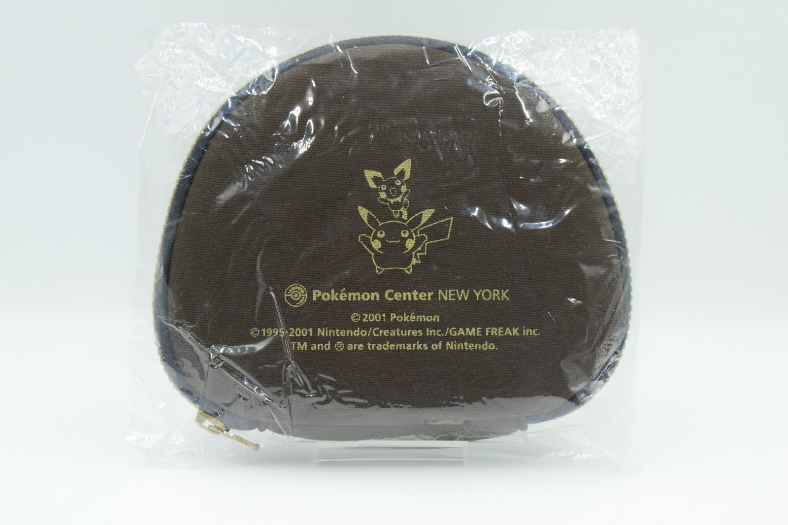 [Brand New] Pokemon Center New York GBA Case Pikachu Pichu Brown Pouch PCNY