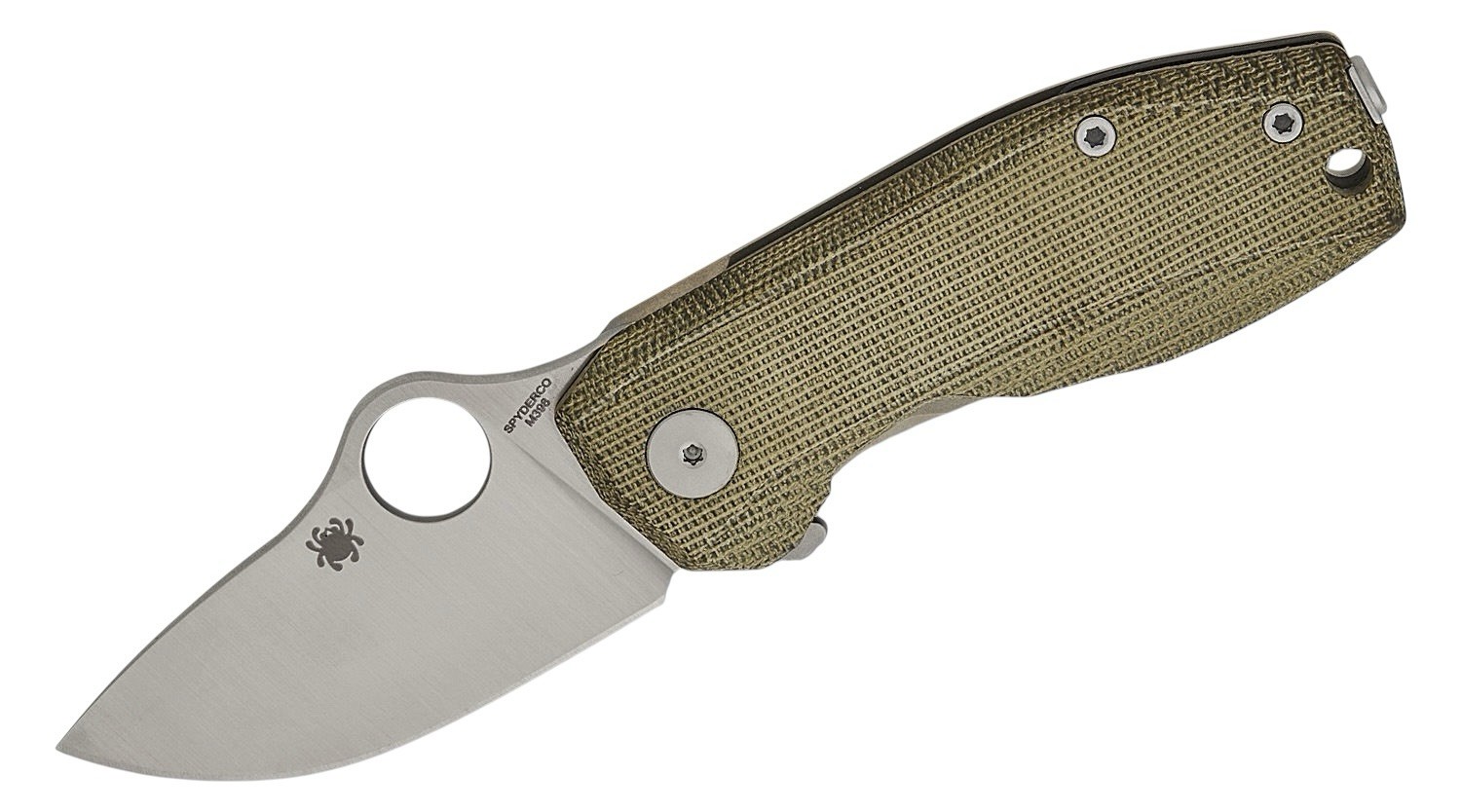 Spyderco Flash Batch SpyNano C268MTIP - Green Micarta / Ti - M398 #1120/2000