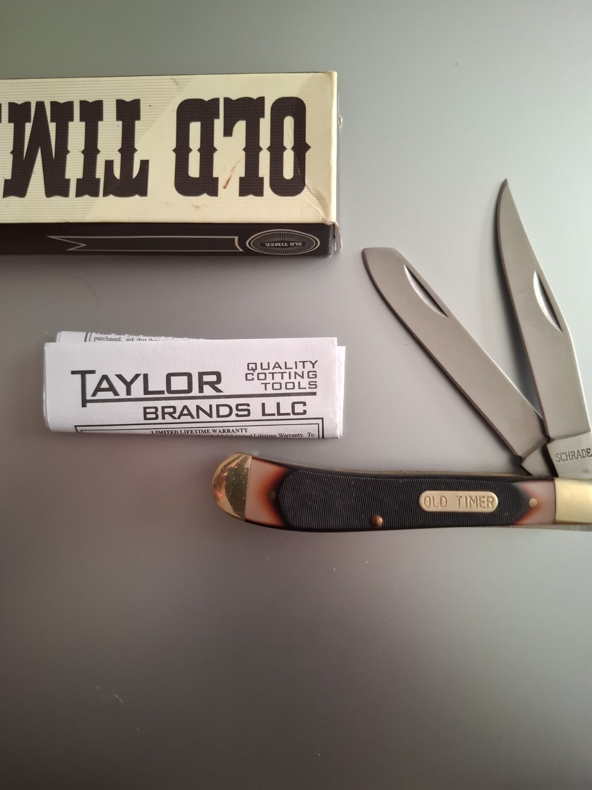 Vintage Schrade/Old Timer USA 940T 2 Blade Trapper Synthetic Scales 3 7/8” Clad