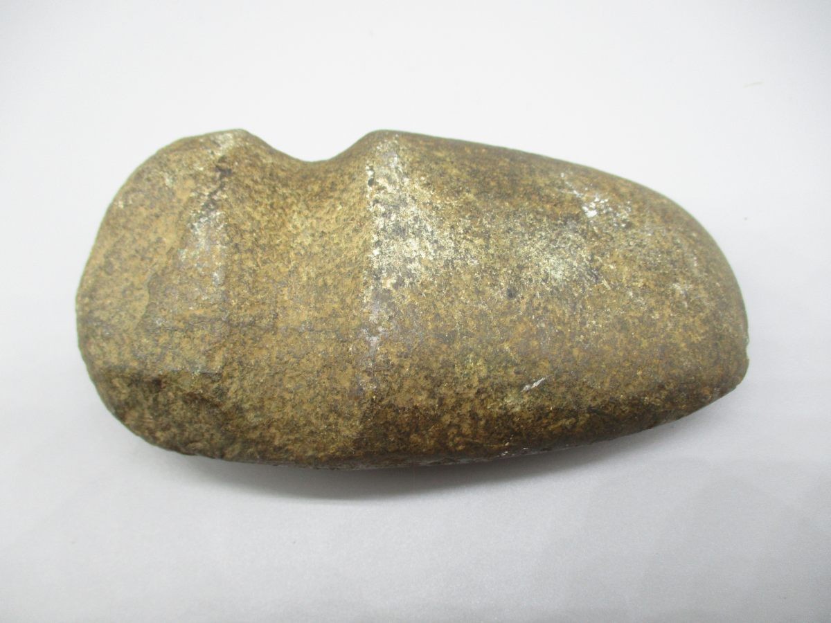 Native American Stone Axe Head Full Groove Hard Stone Tool Artifact
