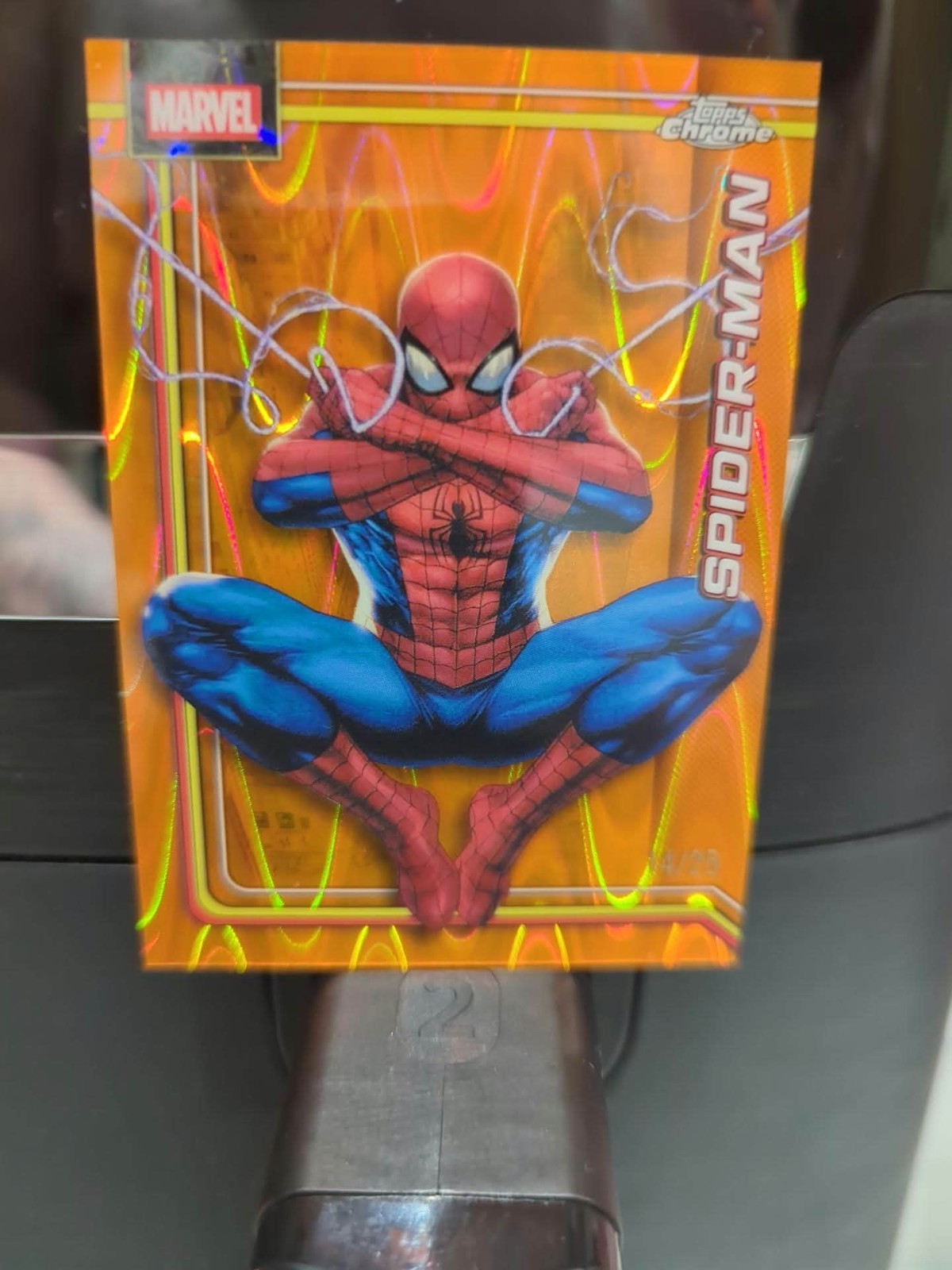 2026 Topps Chrome Marvel Spider-Man #163 Orange Raywave Refractor/25  14/25