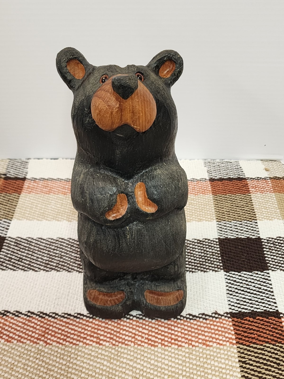 Jeff Fleming Bear Solid Wood Carving BIG SKY CARVERS 13” BAREFOOT BEAR Petey