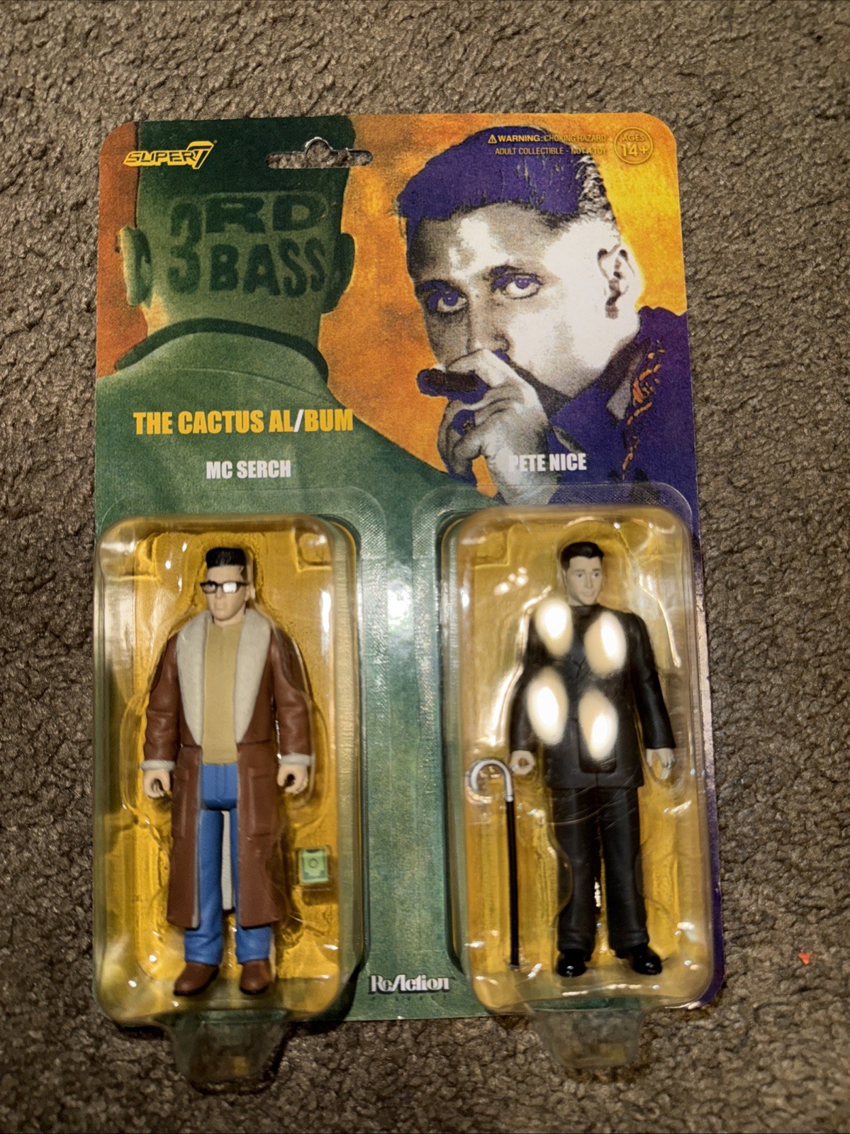 SUPER7 3rd BASS The Cactus Album MC SERCH & PETE NICE Reaction Action Figure set