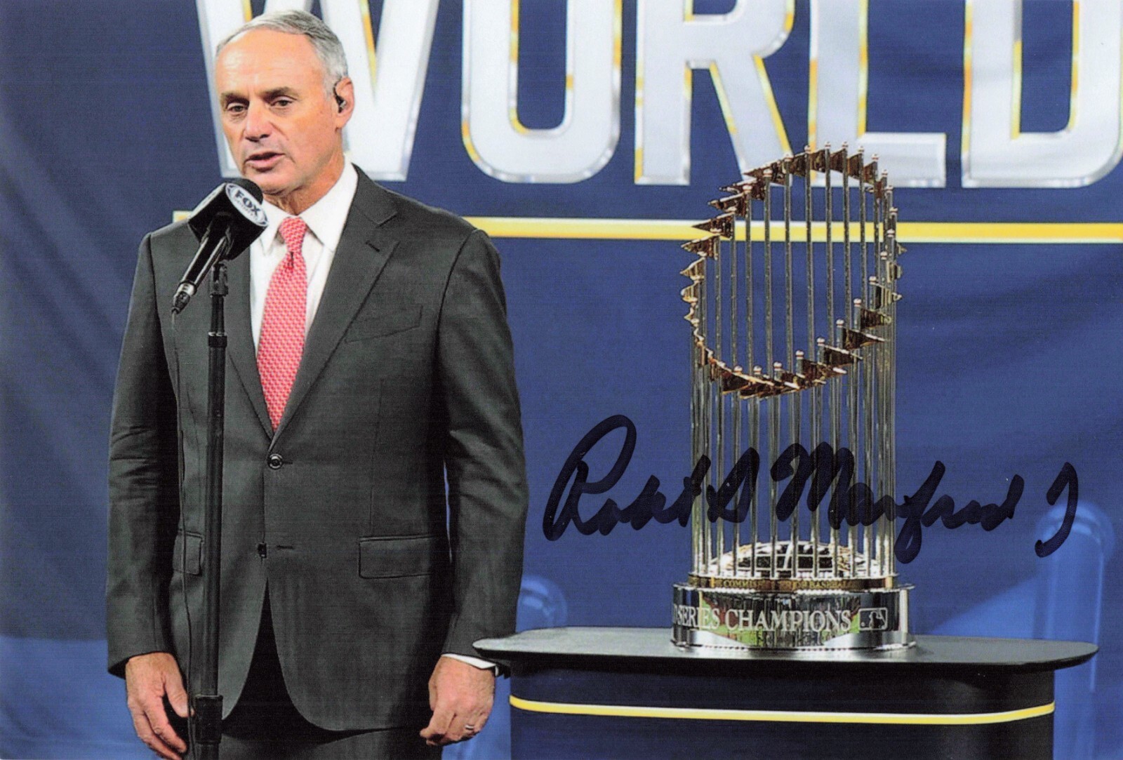 Rob Manfred Signed Autographed 4x6 Photo