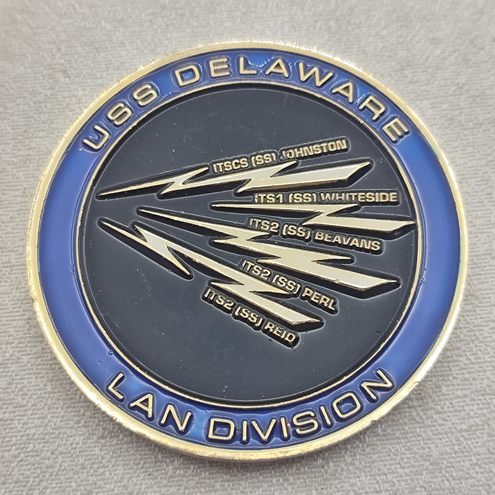 USS Delaware Lan Division Challenge Coin