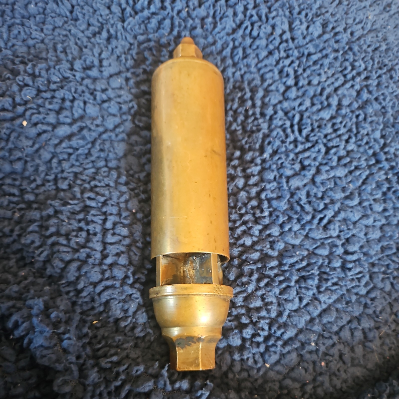 Antique BRASS STEAM WHISTLE  Locomotive Maritime Industrial Steam Tractor