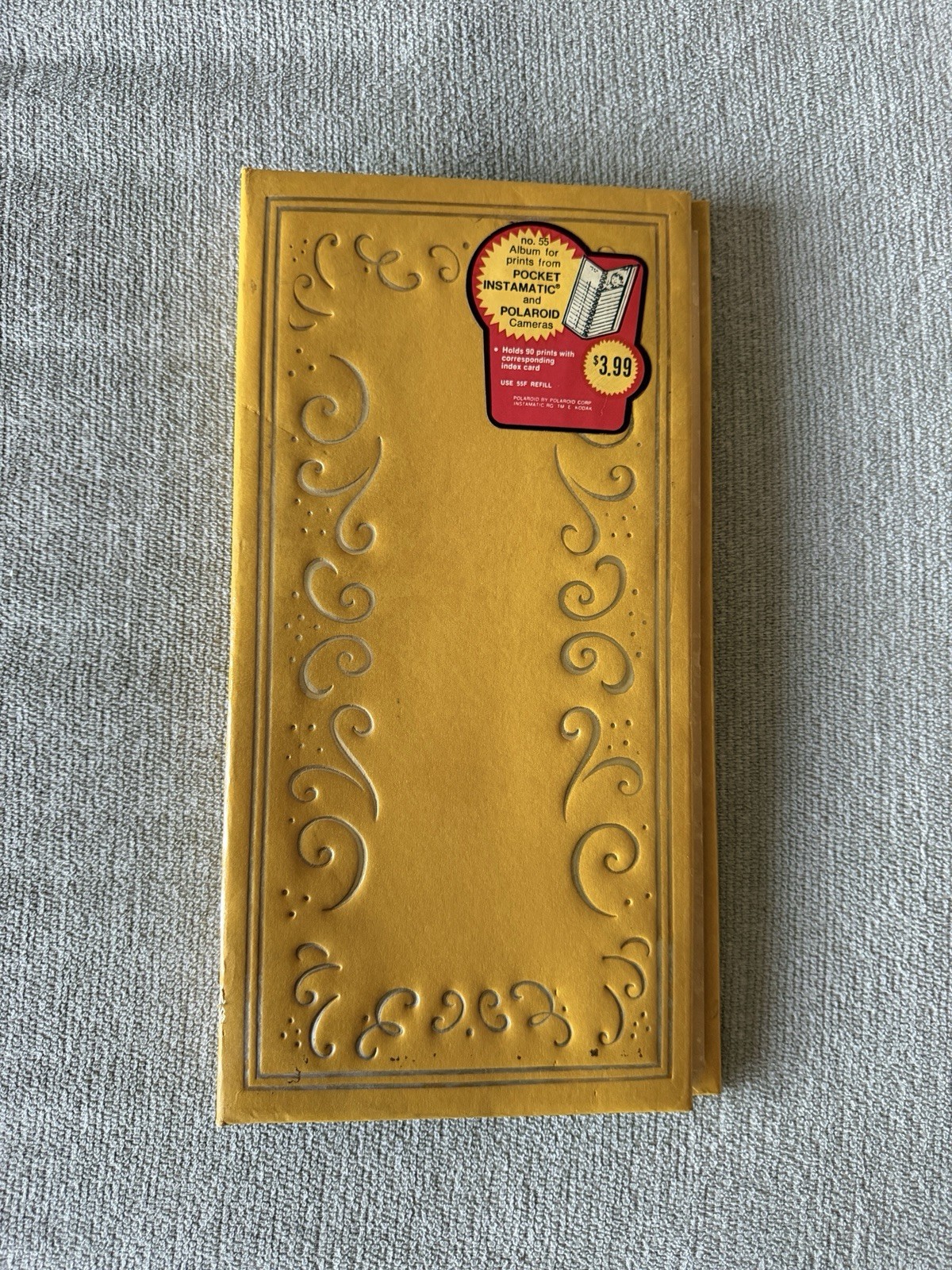 Vintage 1970's Mustard Yellow Deluxe Photo Album Polaroid Kodak