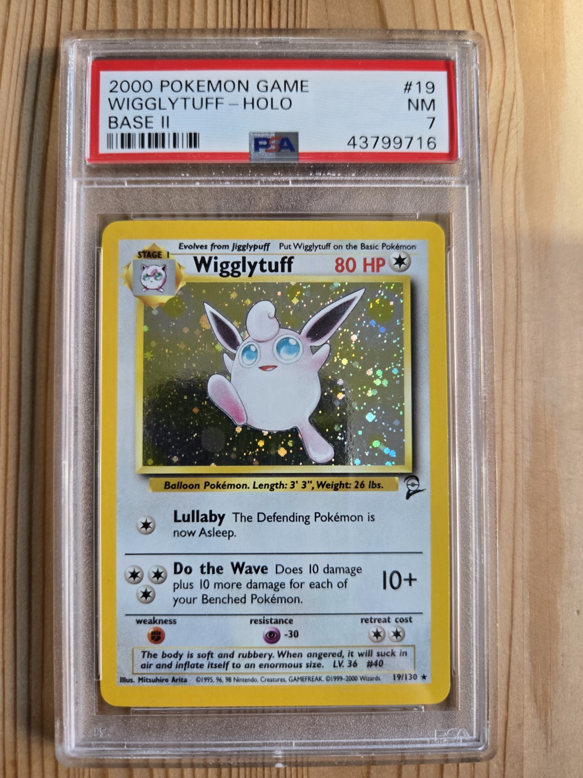 Wigglytuff Holo Base Set 2 - Psa 7 - Pokemon Tcg Vintage