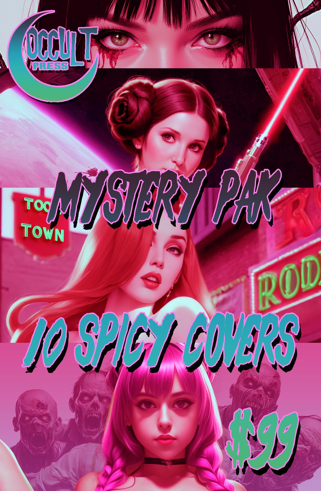 OCCULT PRESS SPICY MYSTERY 10-PAK-MICRO PRINT RUNS-10 rare COMICS