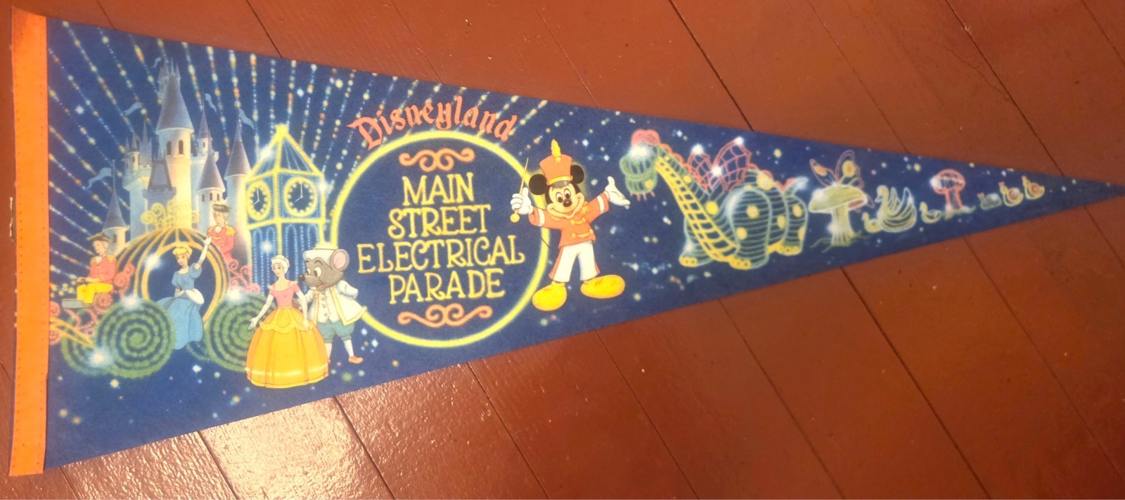Vintage Walt Disney - Disneyland MAIN STREET ELECTRICAL PARADE Pennant 1970s/80s