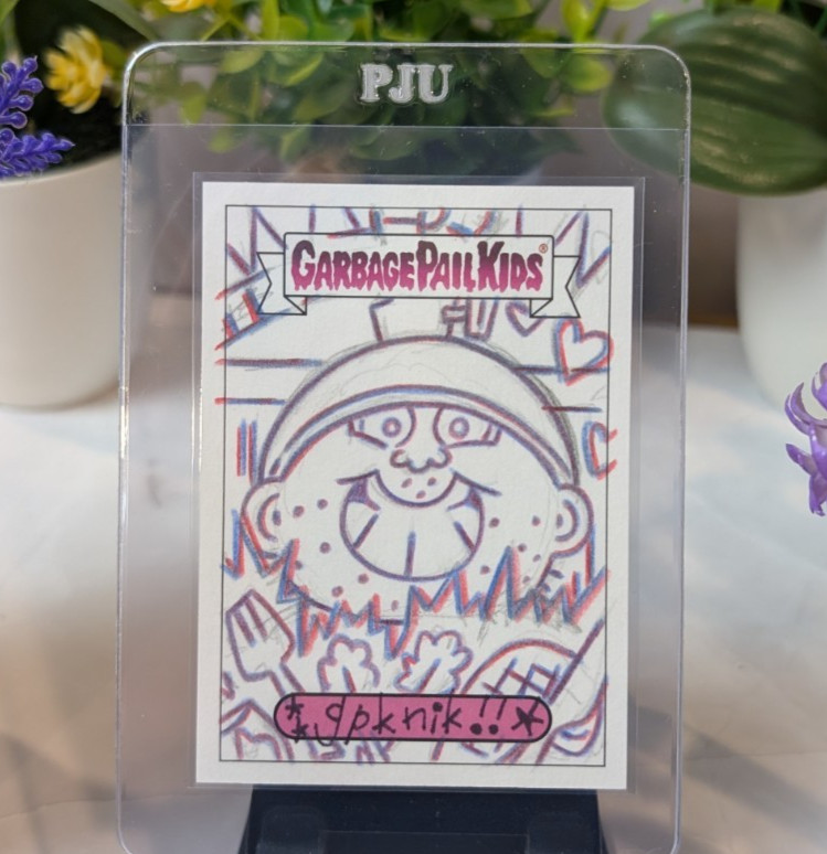 2026 Topps Garbage Pail Kids Valentines Day 1/1 Sketch Card GPK Nik Castaneda